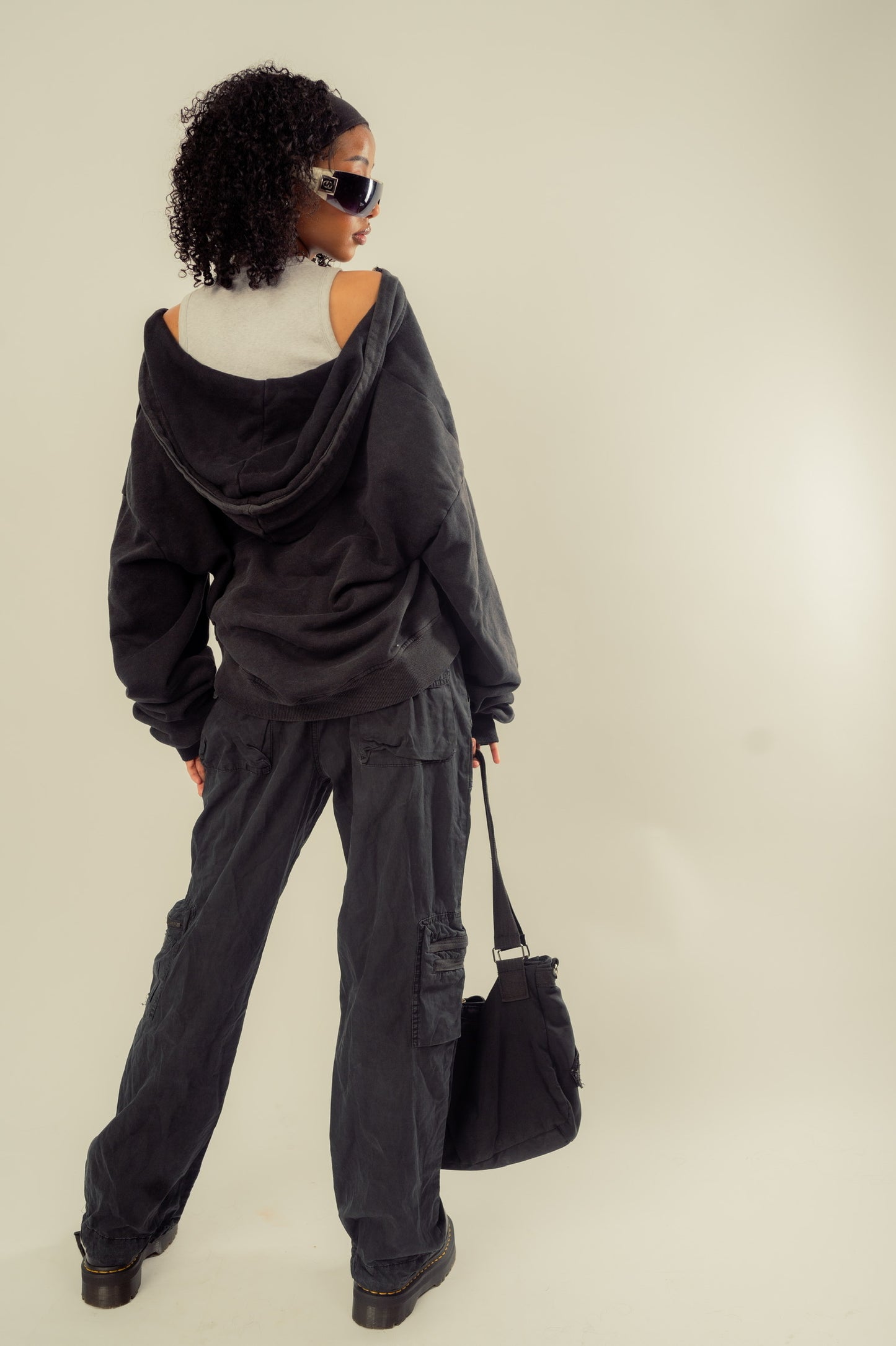 Black Drawstring Cargo Pants